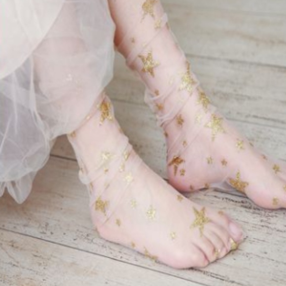 Gold Sparkle Socks - Picture 2 of 3